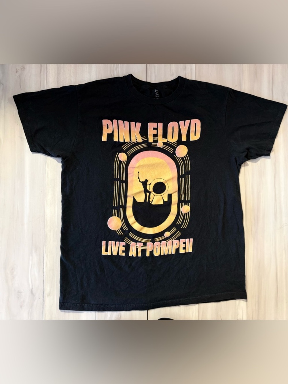 Pink Floyd "Live at Pompeii" Black Graphic Tee
